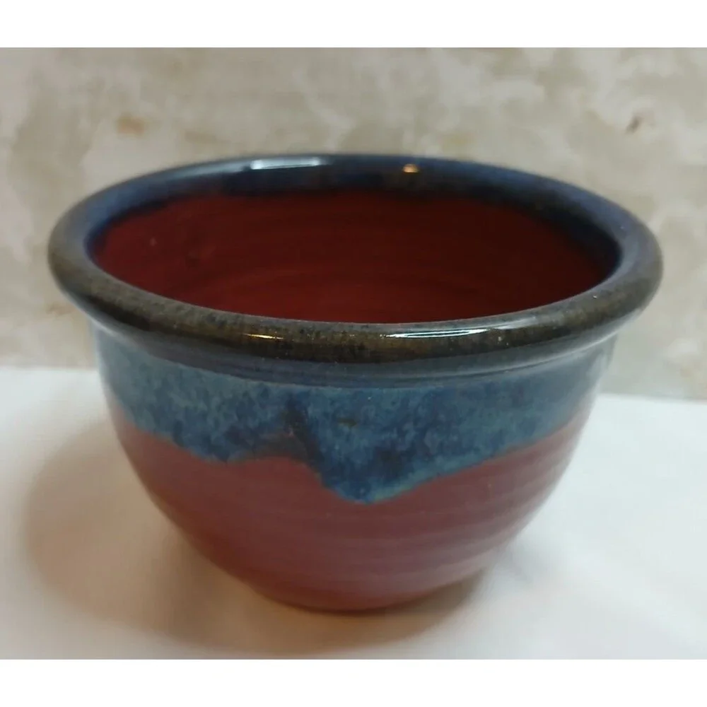 Vintage T. Puterbaugh Gill Handmade Pottery 1993 Bowl Red Banks Mississippi Art